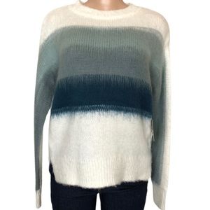 Simply Vera Wang XS Pullover Striped Sweater Ivory
